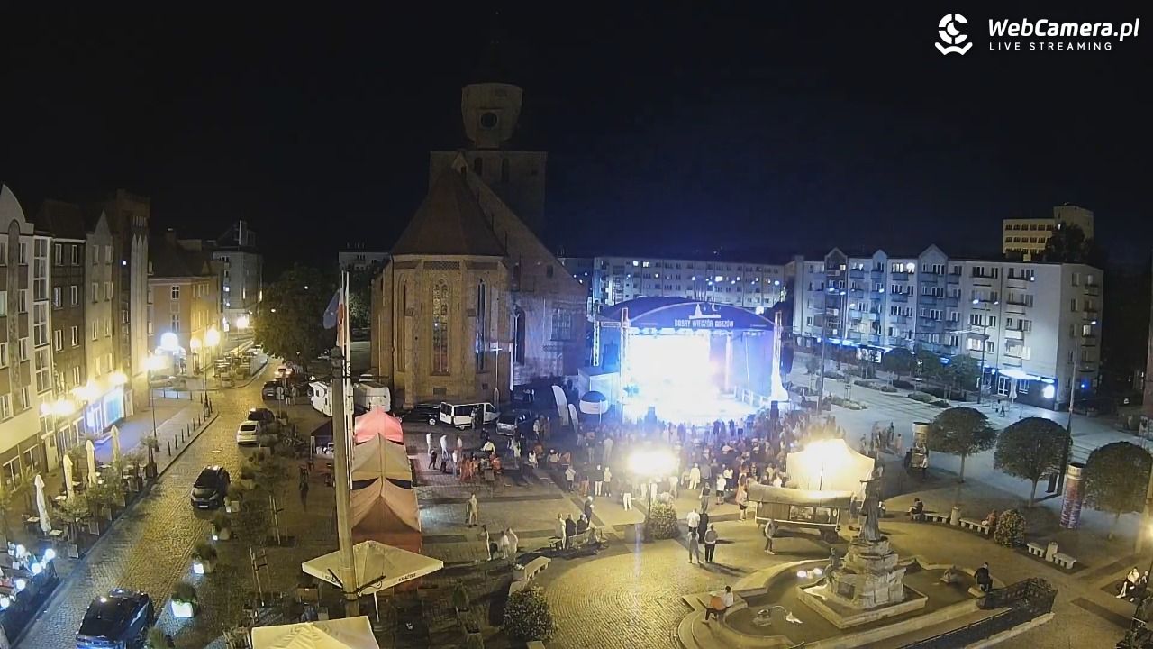Gorzów Wielkopolski - widok na Katedrę - 17 sierpień 2025, 21:55