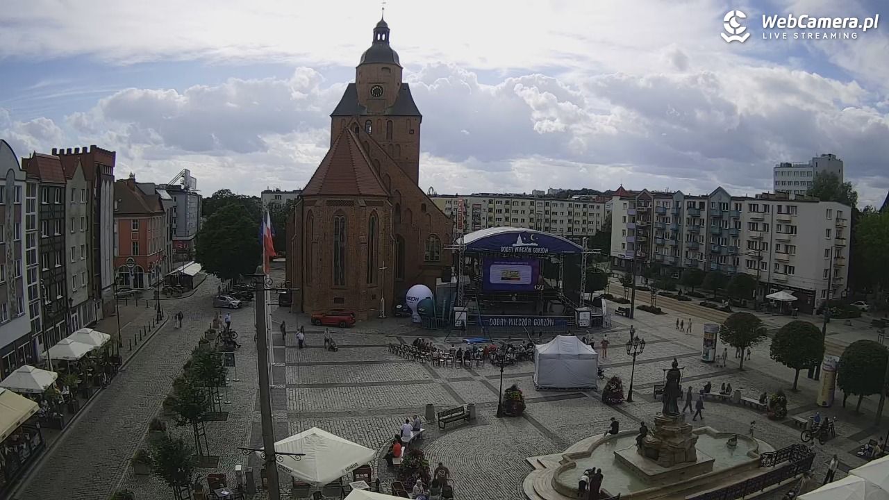 Gorzów Wielkopolski - widok na Katedrę - 19 lipiec 2026, 17:02