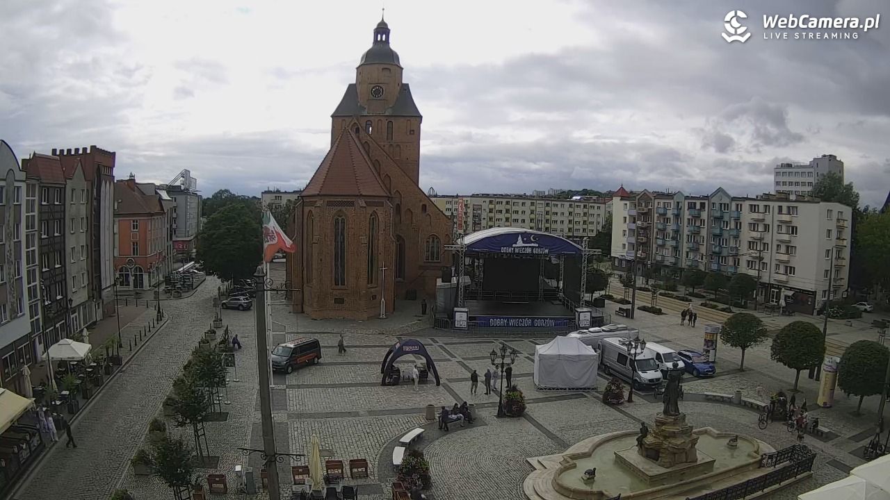Gorzów Wielkopolski - widok na Katedrę - 22 lipiec 2026, 16:35