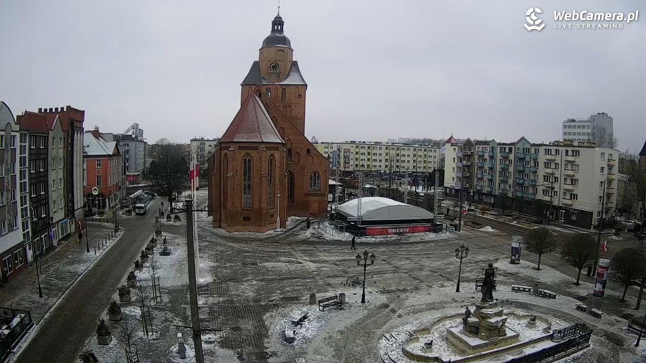 Gorzów Wielkopolski - widok na Katedrę - 30 styczeń 2026, 13:32