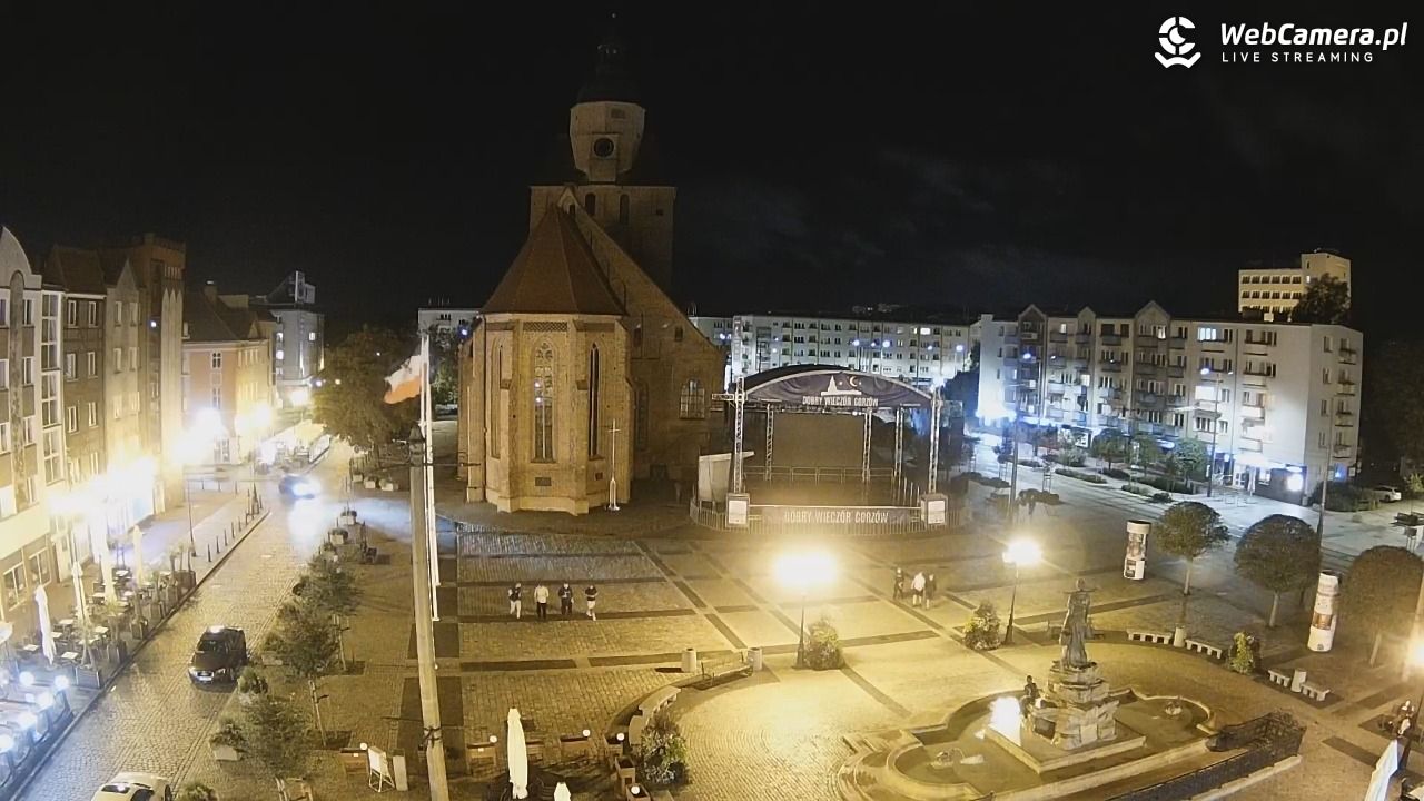 Gorzów Wielkopolski - widok na Katedrę - 04 wresień 2026, 21:52