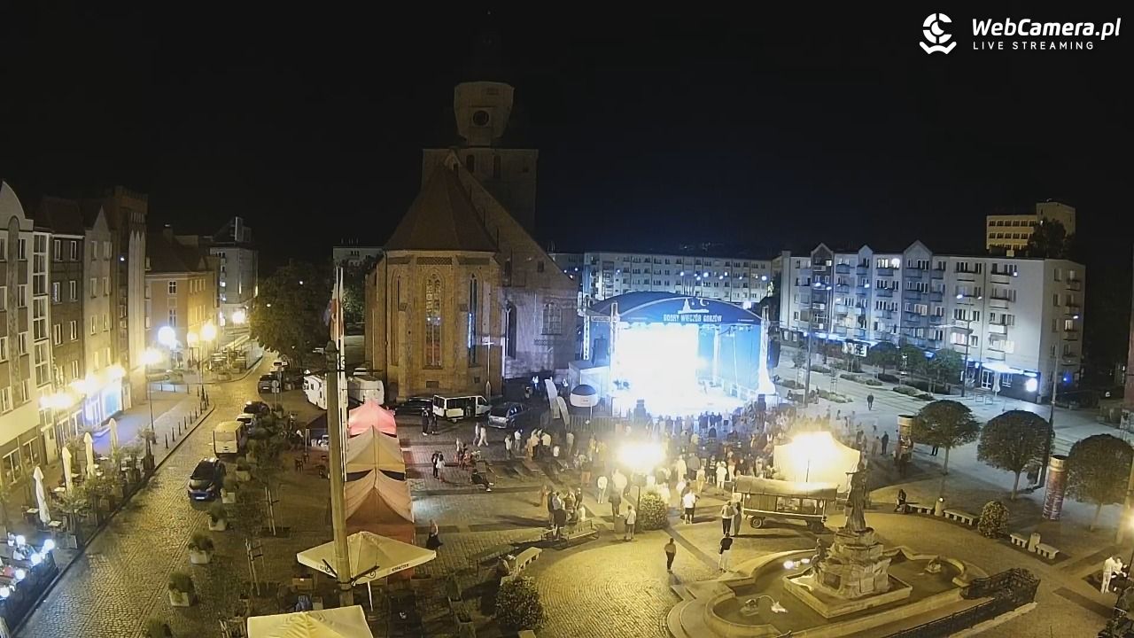 Gorzów Wielkopolski - widok na Katedrę - 17 sierpień 2025, 22:05