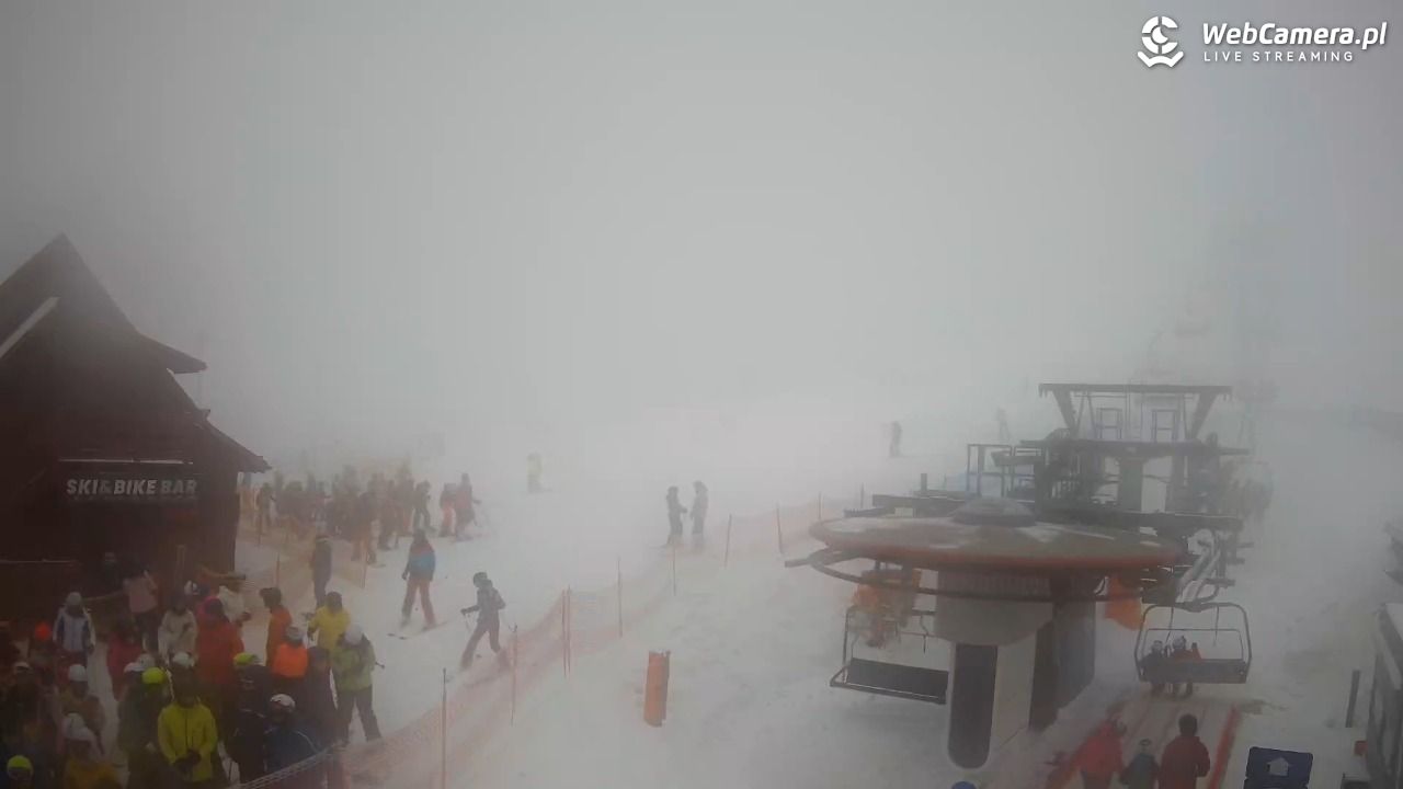 Zieleniec Sport Arena - Gryglówka - widok z dolnej stacji - 21 luty 2026, 10:43