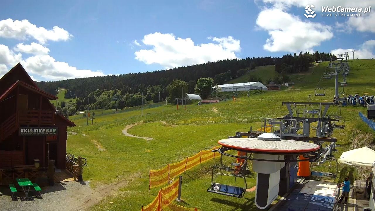 Zieleniec Sport Arena - Gryglówka - widok z dolnej stacji - 04 czerwiec 2026, 12:20