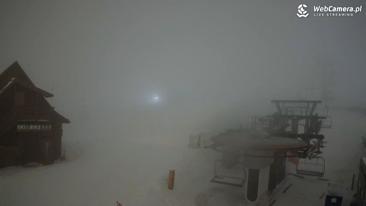 Zieleniec Sport Arena - Gryglówka - widok z dolnej stacji - 21 luty 2026, 21:29