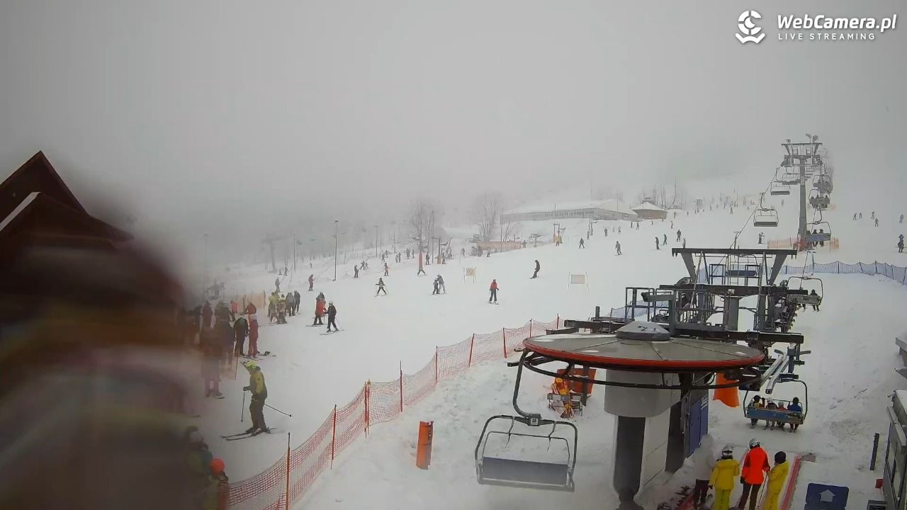 Zieleniec Sport Arena - Gryglówka - widok z dolnej stacji - 21 luty 2026, 11:54