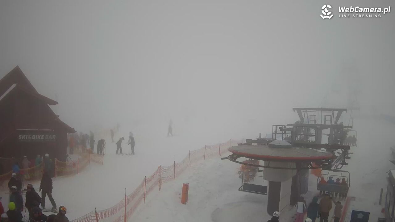 Zieleniec Sport Arena - Gryglówka - widok z dolnej stacji - 21 luty 2026, 13:41