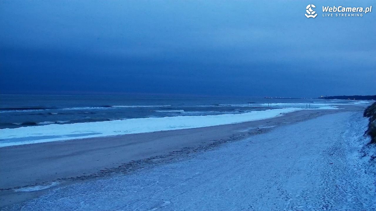 Grzybowo - widok na plażę - 04 luty 2026, 07:09