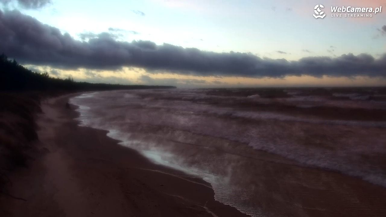 Grzybowo - widok na plażę - 30 październik 2025, 16:33
