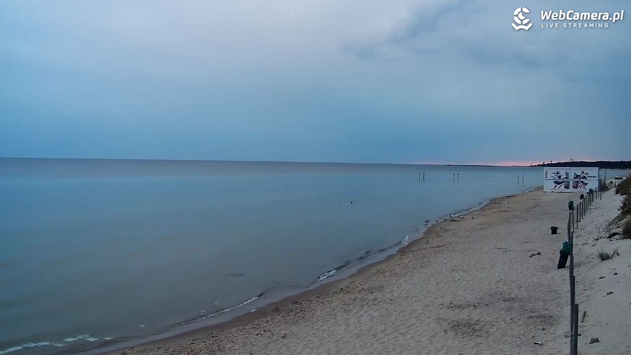 Grzybowo - widok na plażę - 10 sierpień 2026, 05:35
