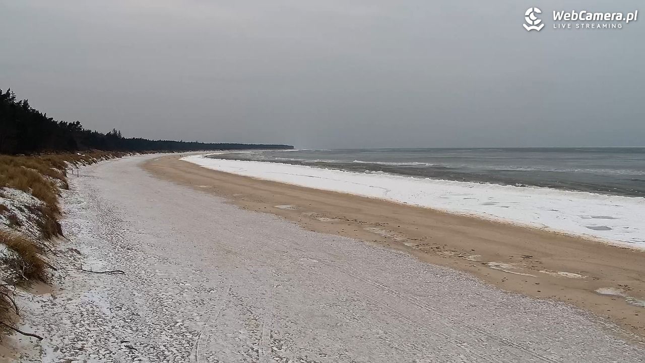 Grzybowo - widok na plażę - 04 luty 2026, 10:45