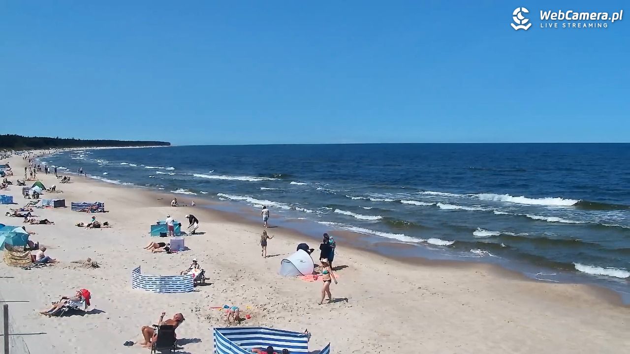 Grzybowo - widok na plażę - 12 czerwiec 2025, 11:24