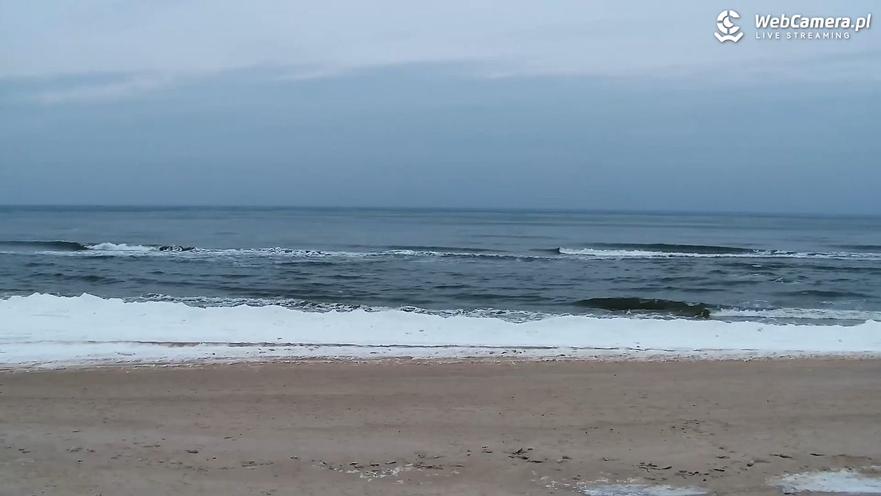 Grzybowo - widok na plażę - 05 luty 2026, 08:45