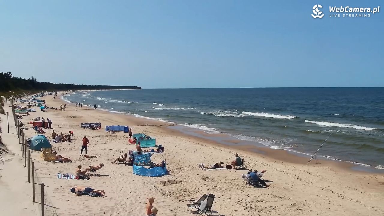 Grzybowo - widok na plażę - 12 czerwiec 2025, 13:55