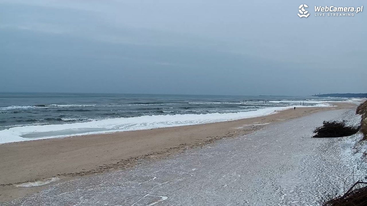 Grzybowo - widok na plażę - 05 luty 2026, 08:40
