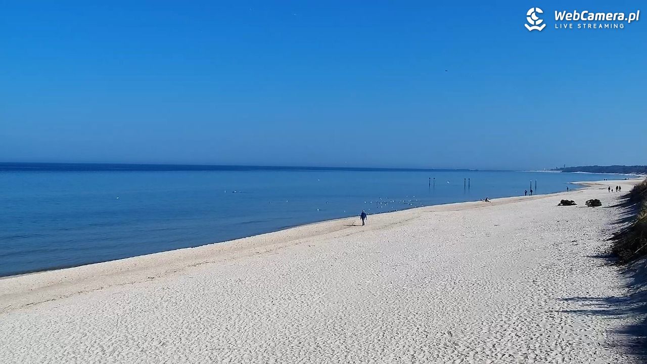 Grzybowo - widok na plażę - 23 marzec 2026, 11:10