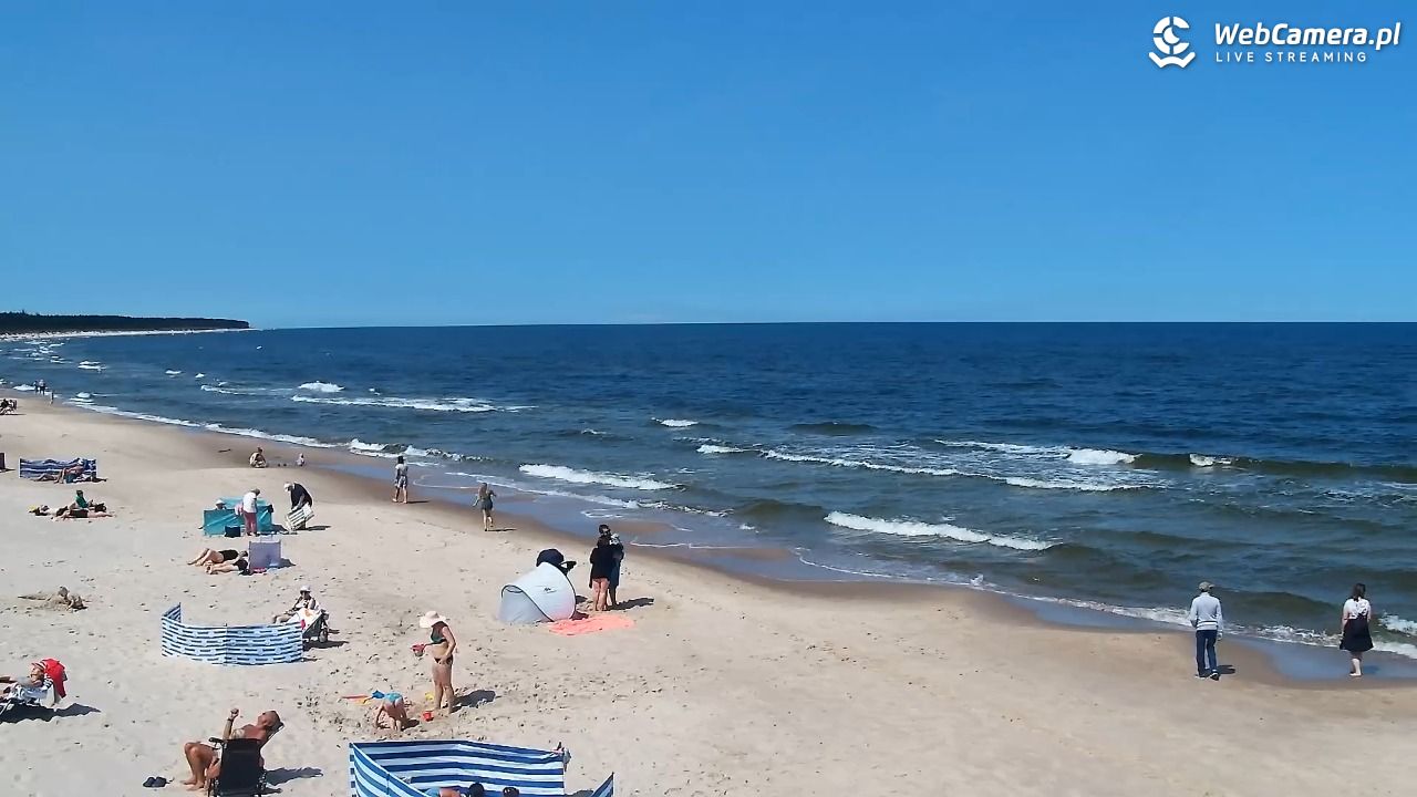 Grzybowo - widok na plażę - 12 czerwiec 2025, 11:24