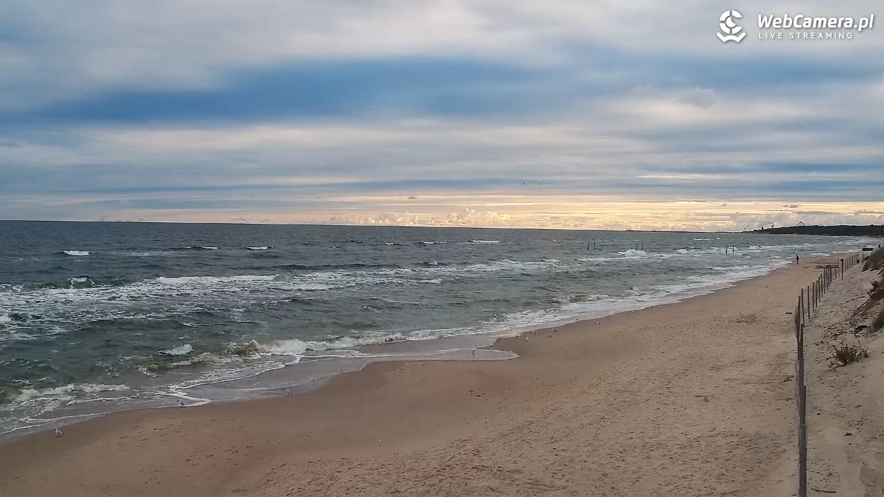 Grzybowo - widok na plażę - 23 wresień 2026, 07:51