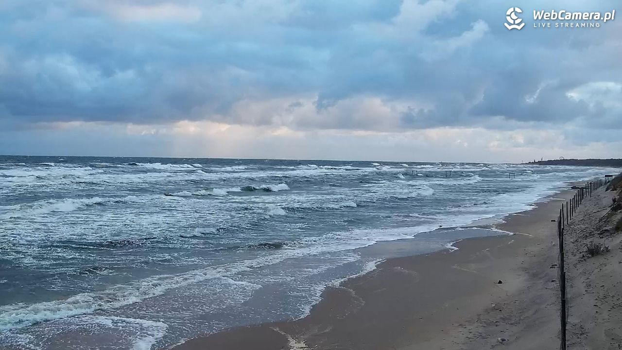 Grzybowo - widok na plażę - 21 wresień 2026, 07:17