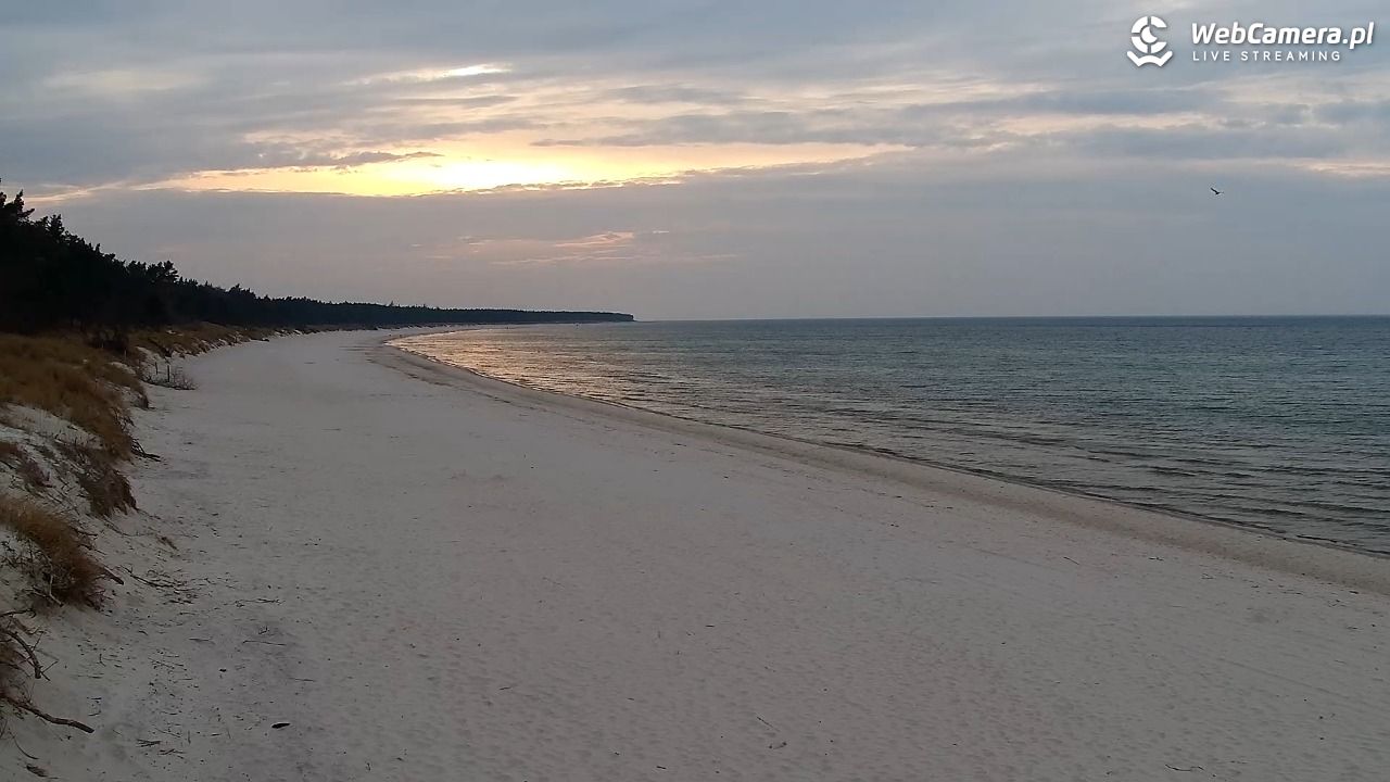 Grzybowo - widok na plażę - 24 marzec 2026, 17:04