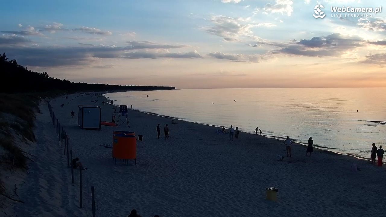 Grzybowo - widok na plażę - 24 czerwiec 2026, 20:45