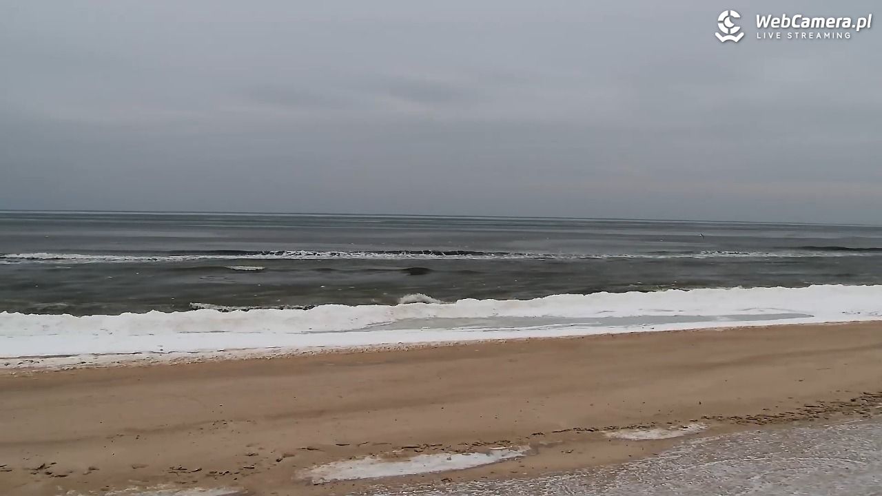 Grzybowo - widok na plażę - 04 luty 2026, 10:12