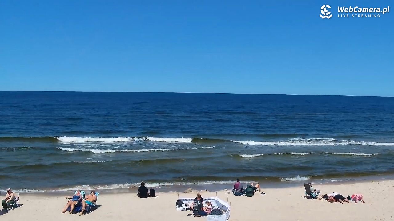 Grzybowo - widok na plażę - 12 czerwiec 2025, 12:25