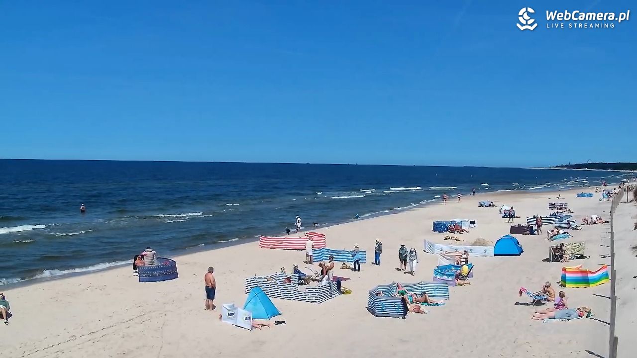 Grzybowo - widok na plażę - 12 czerwiec 2025, 14:15