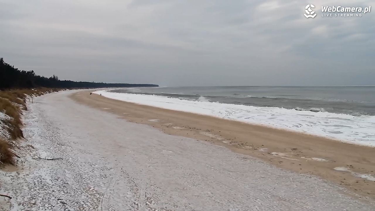 Grzybowo - widok na plażę - 04 luty 2026, 13:15