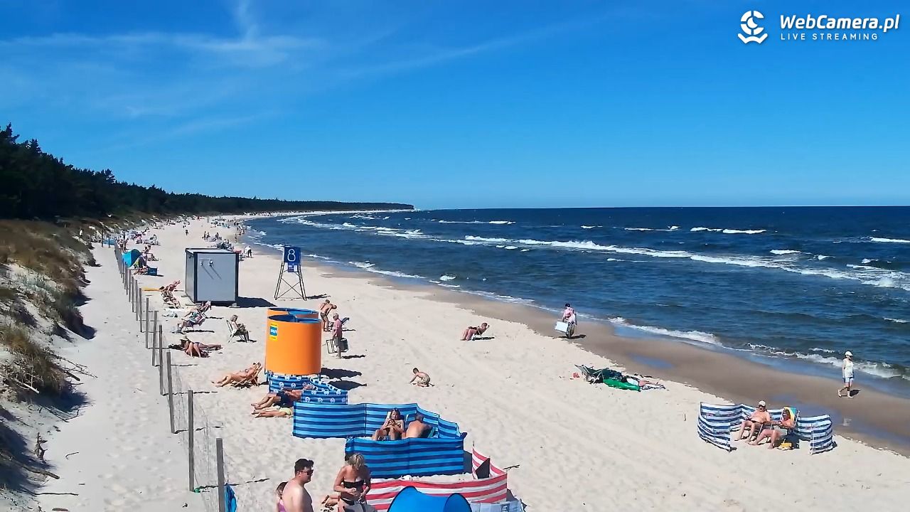 Grzybowo - widok na plażę - 22 czerwiec 2026, 10:36