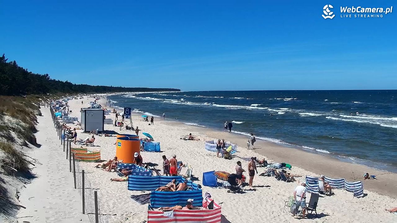 Grzybowo - widok na plażę - 22 czerwiec 2026, 12:09