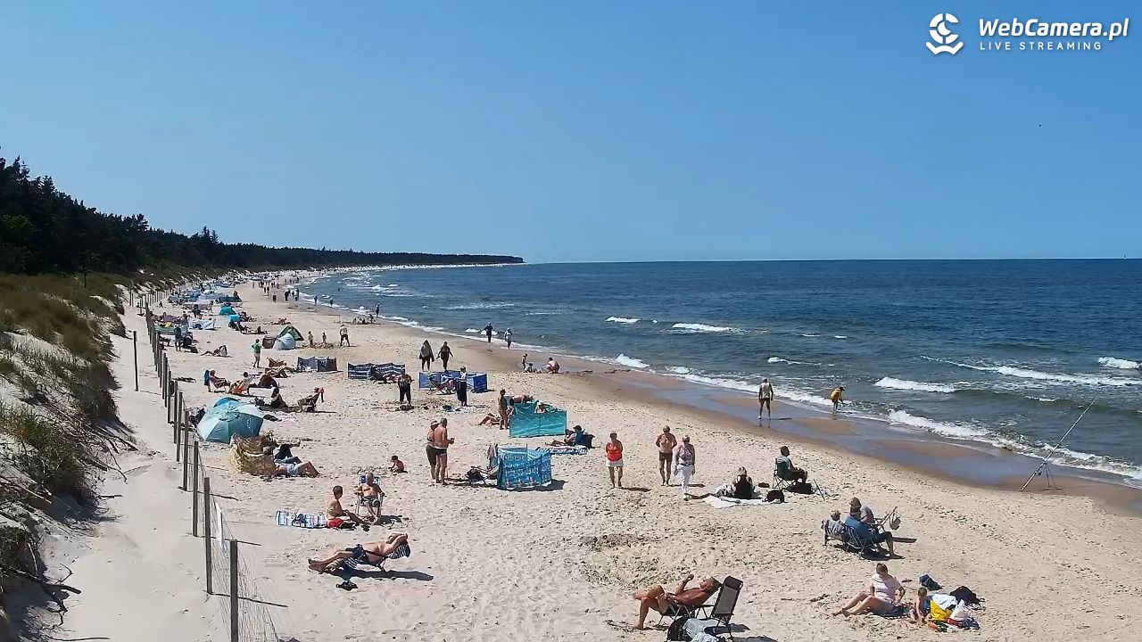 Grzybowo - widok na plażę - 12 czerwiec 2025, 13:09