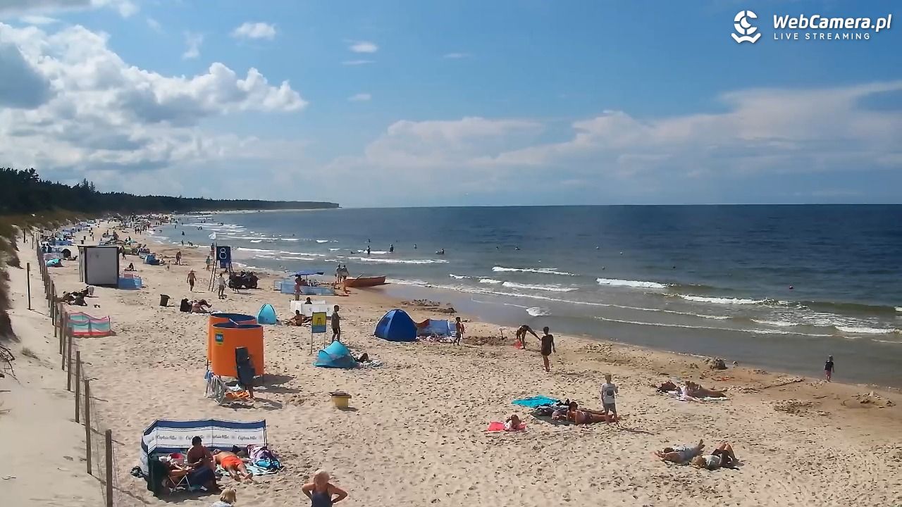 Grzybowo - widok na plażę - 01 sierpień 2025, 14:45