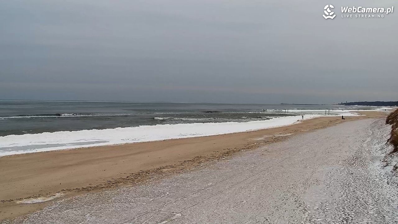 Grzybowo - widok na plażę - 04 luty 2026, 10:30