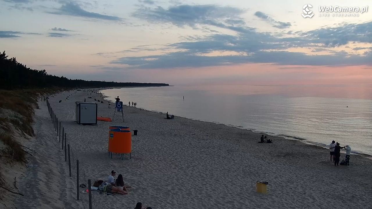 Grzybowo - widok na plażę - 24 czerwiec 2026, 21:31