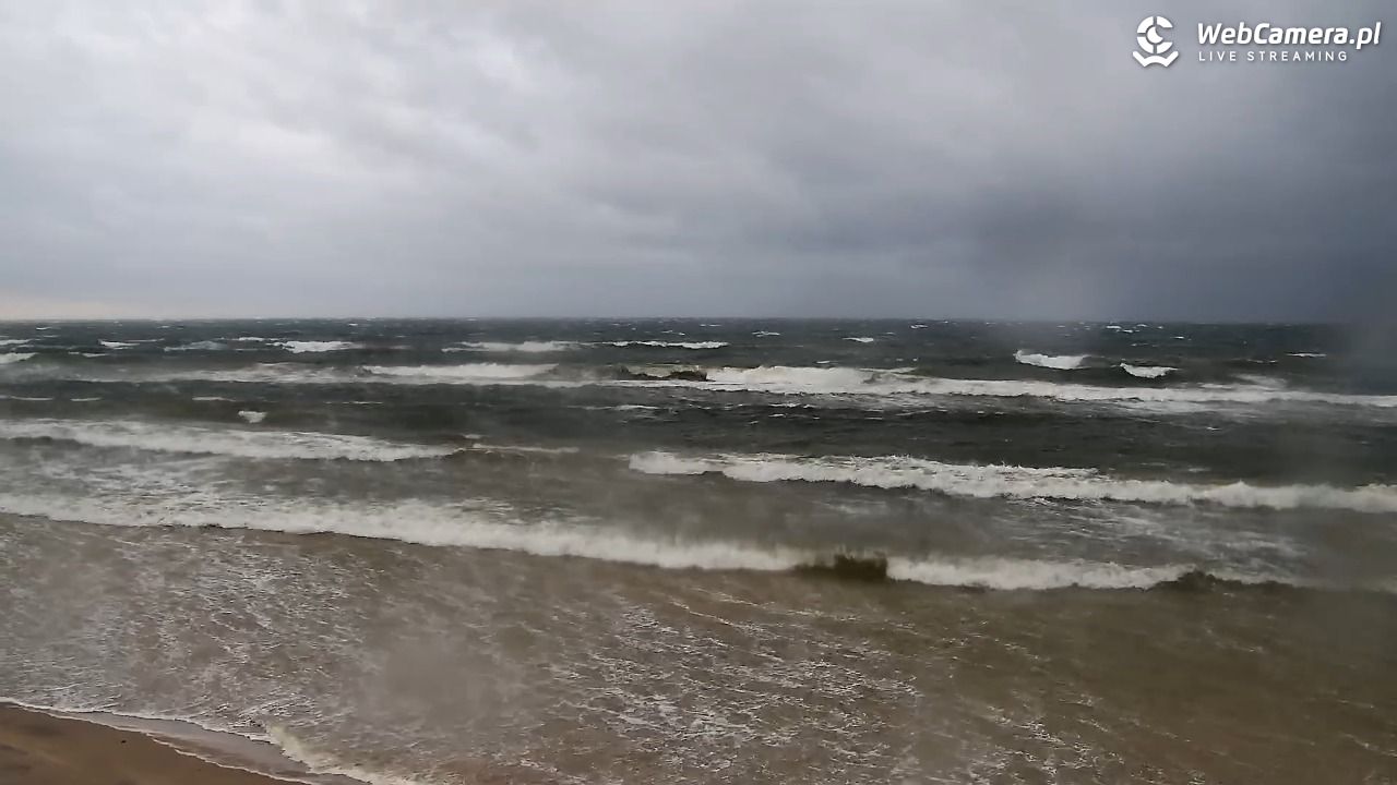 Grzybowo - widok na plażę - 30 październik 2025, 15:09