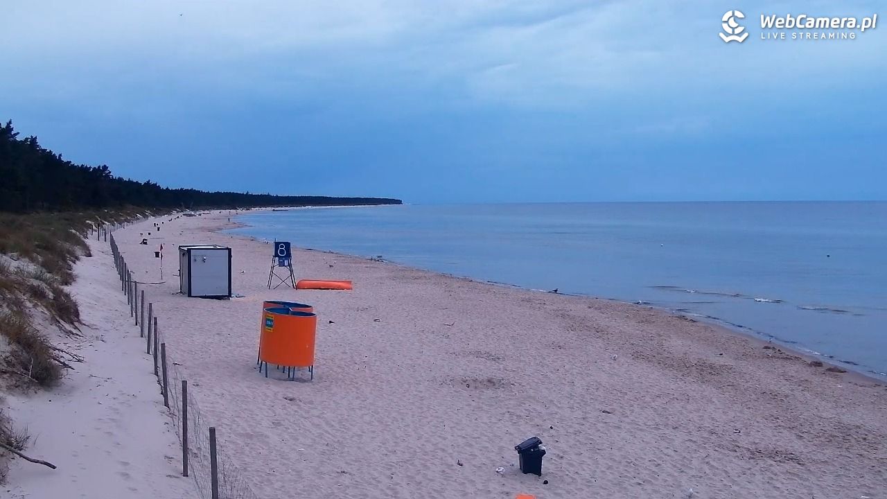 Grzybowo - widok na plażę - 10 sierpień 2026, 05:26