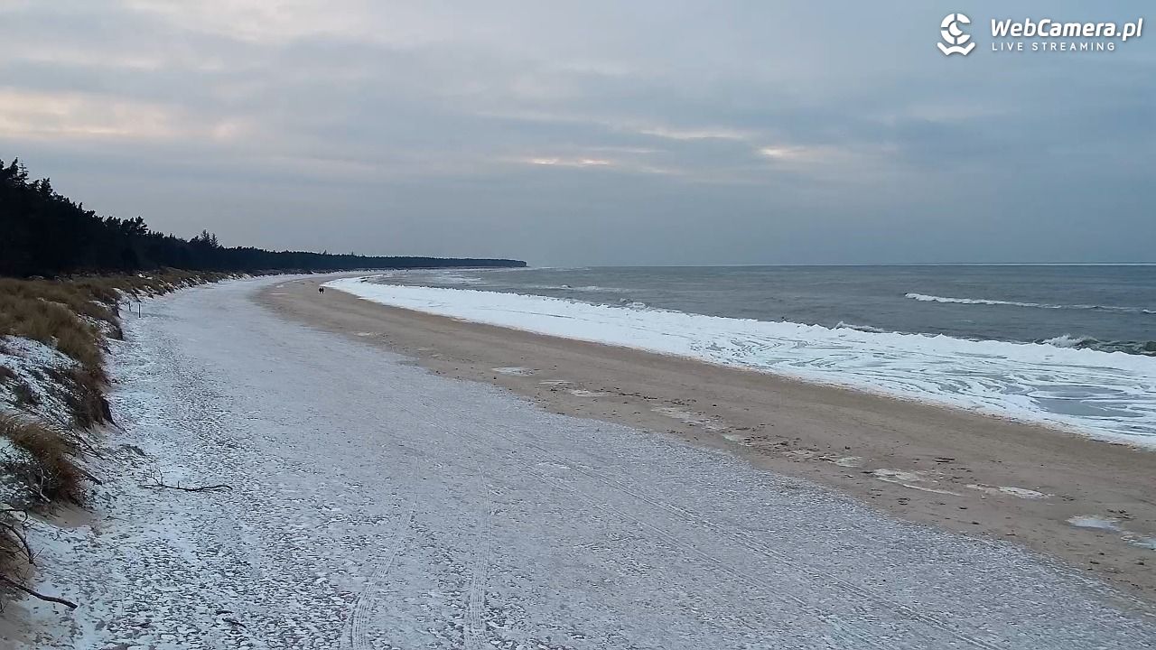 Grzybowo - widok na plażę - 04 luty 2026, 16:12