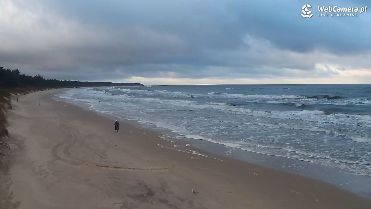 Grzybowo - widok na plażę - 31 październik 2025, 08:04