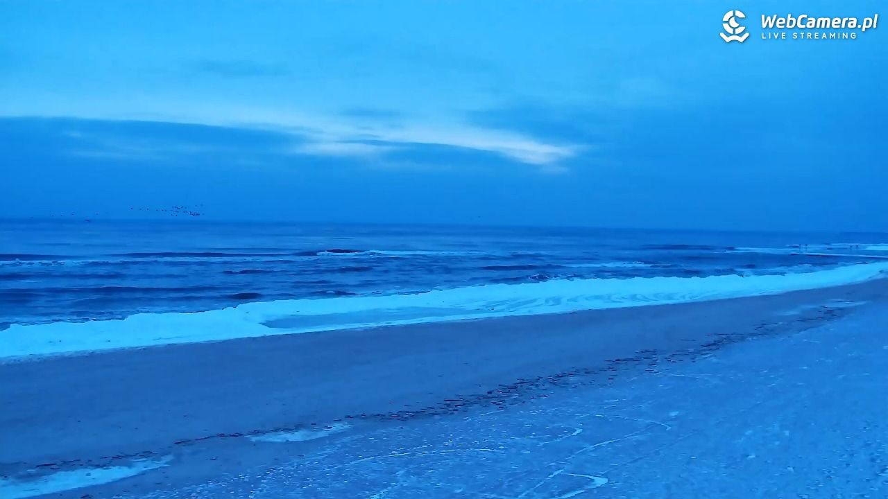 Grzybowo - widok na plażę - 05 luty 2026, 08:05