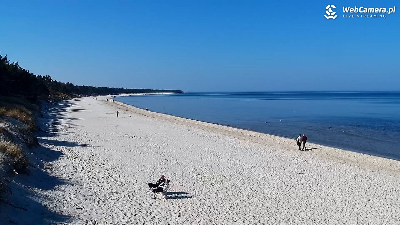 Grzybowo - widok na plażę - 22 marzec 2026, 11:03