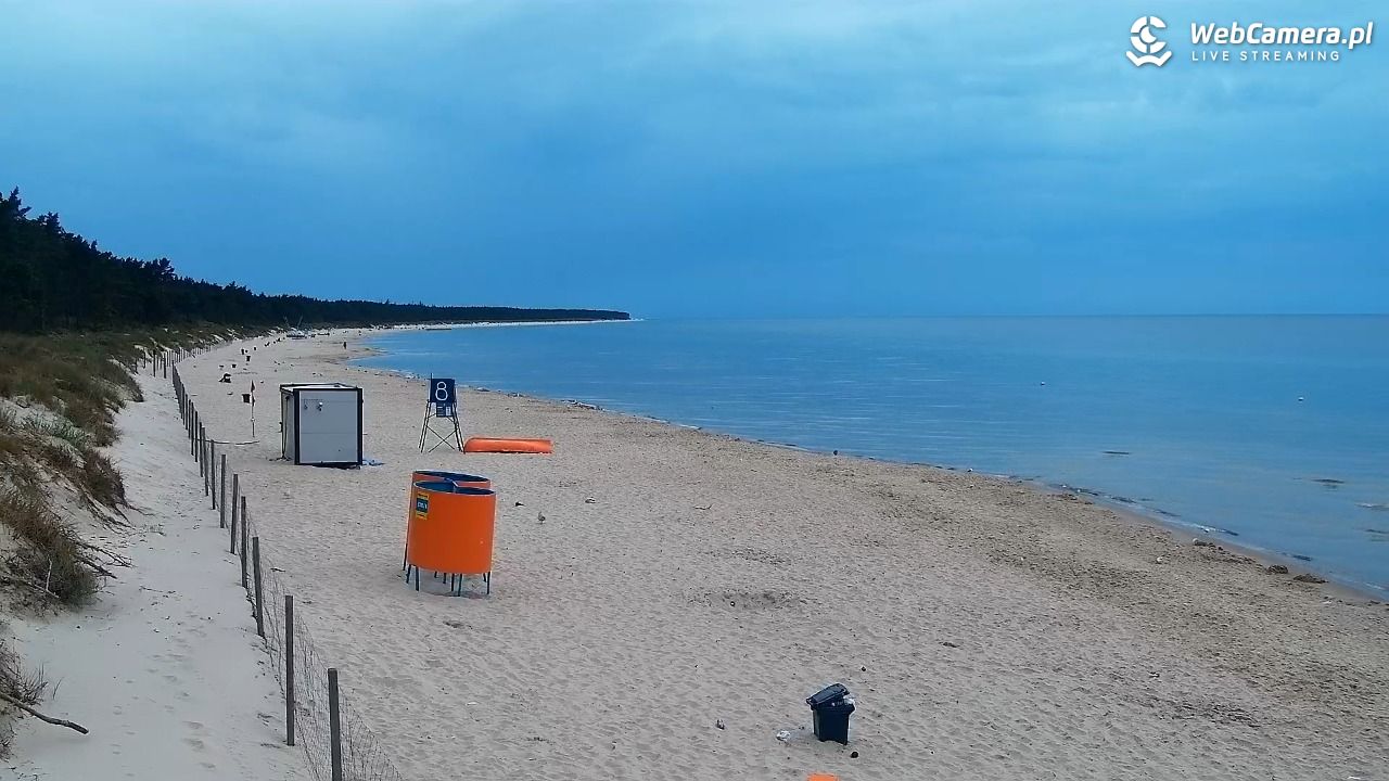 Grzybowo - widok na plażę - 10 sierpień 2026, 05:34