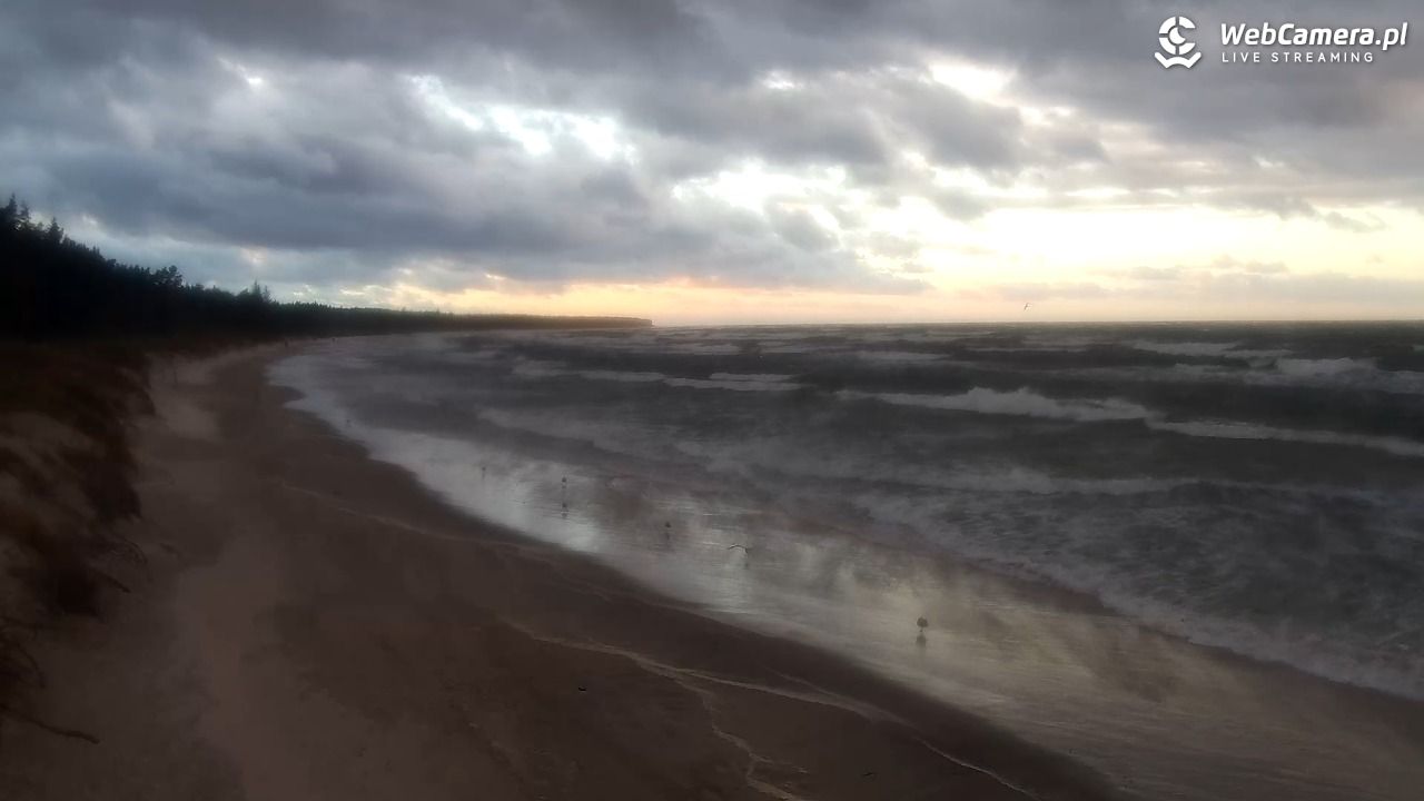 Grzybowo - widok na plażę - 30 październik 2025, 16:19
