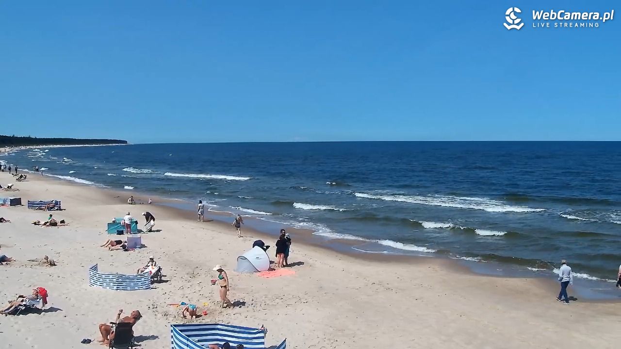 Grzybowo - widok na plażę - 12 czerwiec 2025, 11:24