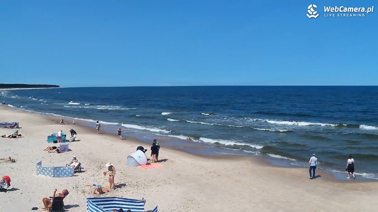 Grzybowo - widok na plażę - 12 czerwiec 2025, 11:25