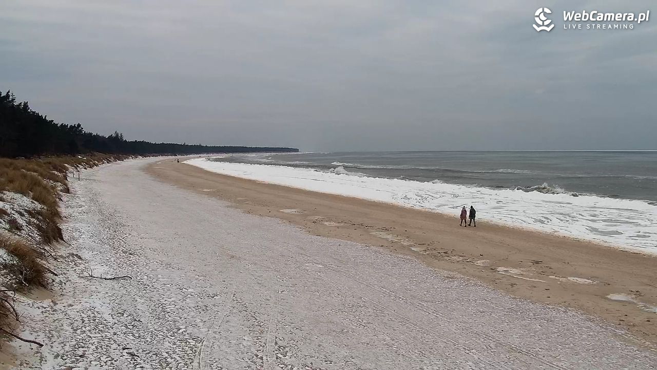 Grzybowo - widok na plażę - 04 luty 2026, 13:45