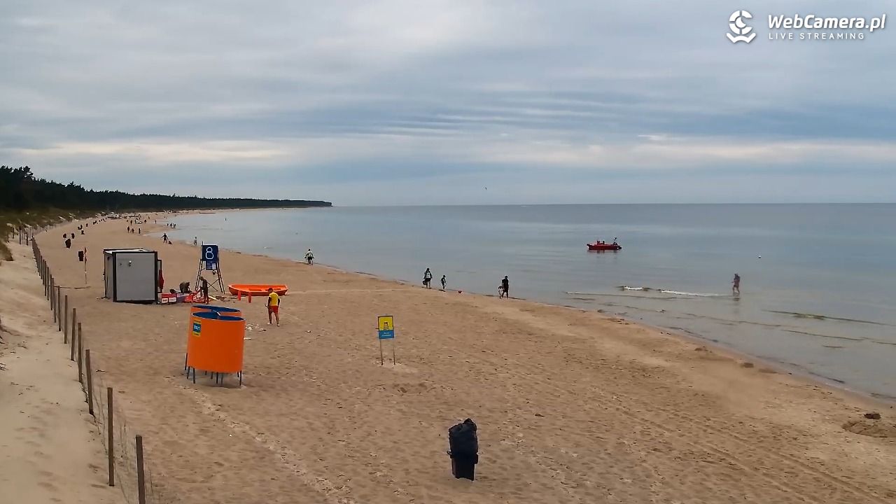 Grzybowo - widok na plażę - 10 sierpień 2026, 09:53