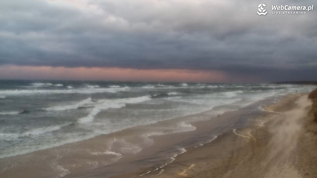 Grzybowo - widok na plażę - 30 październik 2025, 16:25