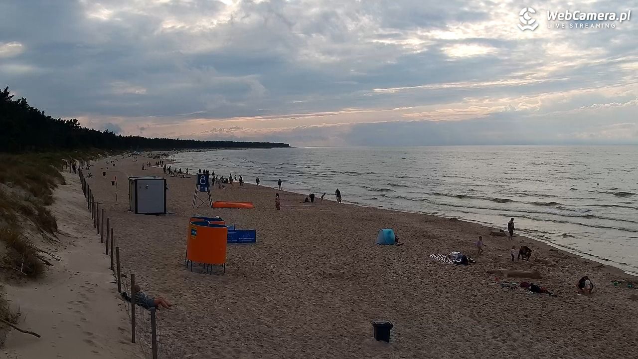 Grzybowo - widok na plażę - 10 sierpień 2026, 18:07