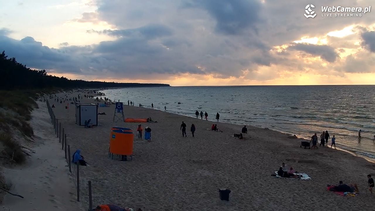 Grzybowo - widok na plażę - 10 sierpień 2026, 19:23